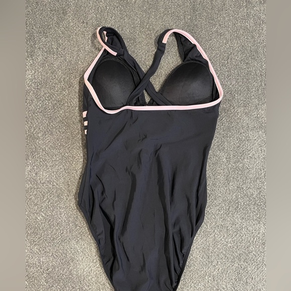 Jamaica Black and Pink One-Piece Swimsuit Size 14 - Picture 3 of 6